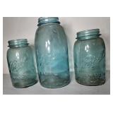 THREE Ball Mason Jars 2-Quart & 1 Half Gal-#16