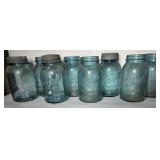 EIGHT Blue Ball Perfect Mason Qt Jars-#13