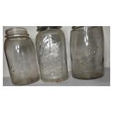 THREE Drey Mason Quart Jars - 1 square-#12