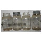 FOUR Kerr Self Sealing Mason Qt Jars-#9