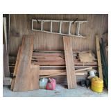 Asst Lumber 2x4 Sm Beams Fuel Cans steel posts