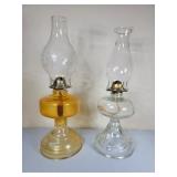 2- Oil Lamps - 1 is Eagle with Chimney