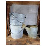 Feed and Water Bucket, Sprinkler Can - Galvanized