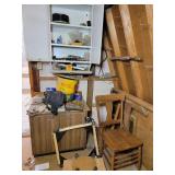 Corner Clean Out Cabinet Contents Table Chairs