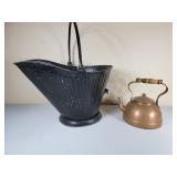 Coal Bucket, Copper Tea Pot