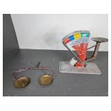 Egg Scale Oakes Mfg Tipton IN & Brass Balance scal