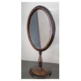 Wood Shaving Mirror on Stand 17"