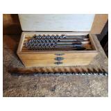 Stanley Wood Bits in nice Wood Box