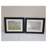 Sailboat & Daises 21" x 17"