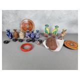 Asian compass cloisonne ware vase foo dog bracelet