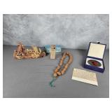 Transparent Mirror/Soapstone/Hediao prayer beads