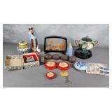 Asian Sandstone stamps & cork diorama