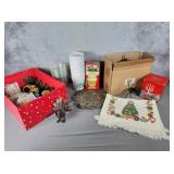 Vintage Christmas party supplies, Avon, Hefty