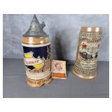 Falstaff musical beer mug & Brazil stein