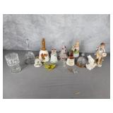 Hand blown glass swan, deer, Christmas tree