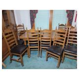 A Brandt Company Ranch Oak Dining table & chairs