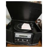 Teak AM/FM radio, CD, record player stereo