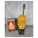 Salt lamp & Asian vase/lamp
