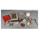 Trinket boxes, letter opener, eye wash