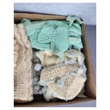 Vintage doll clothes & doll head