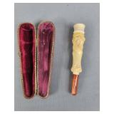 Meerschaum cigarette holder & case