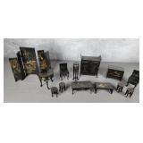 Black Lacquer doll house furniture