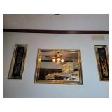 Vintage Chinese Chinoiserie Iridescent wall art