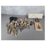 Silver plate flatware & serving pieces
