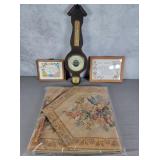 Barometer, table runner, wall plaques