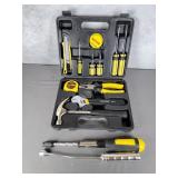 Portable tool set, flash light, screw driver.