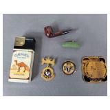 Vintage advertising , calendar, service pins
