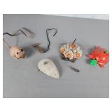 Vintage articulating pull toys & German mouse