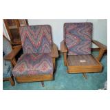 Ranch Oak MCM swivel rockers (2)