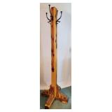 Wooden coat rack