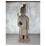 Metal warrior replica statue