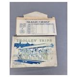 Vintage Trolly Trips book & Magic Race Game