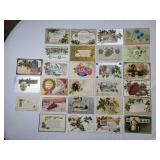 27 Vint Christmas Postcards early 1900s #32