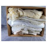 Embroidered dresser scarves, doilies, sheets