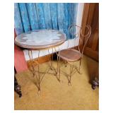 Ice Cream Table and One Chair