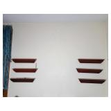 Vintage corner shelf and 13 wall shelves