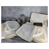 Vintage table linens: Damask, Haviland
