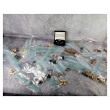 Costume jewelry necklaces, earrings, pins, ring