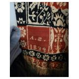1839 Counterpane PA Weaving Red White Blue