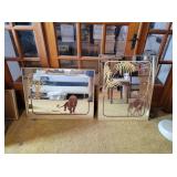 Two safari mirrored pictures