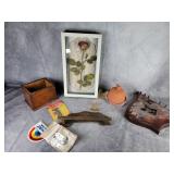 Shadow box with Rose, Wood door chime