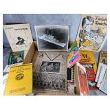 Vintage pamphlets, programs, cards, advertising