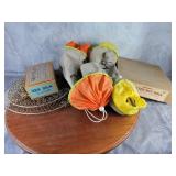 Wood Lazy Susan, Sea Sil Grain sponges