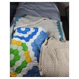 Vintage hand stitched quilts & handmade Afghan