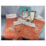Vintage Christmas, cards, books, stockings