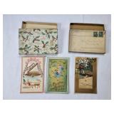 RARE Early 3D Victorian Christmas Postcards